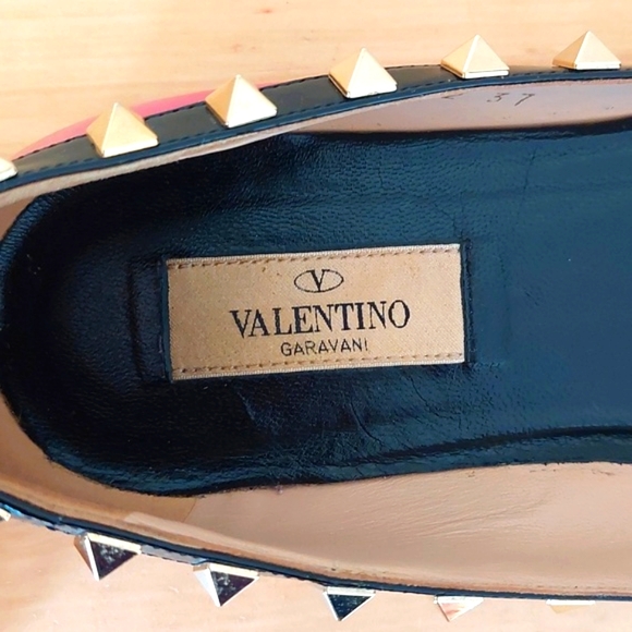 Valentino garavani rcokstud flats in Royal Fuchsia - Picture 11 of 12